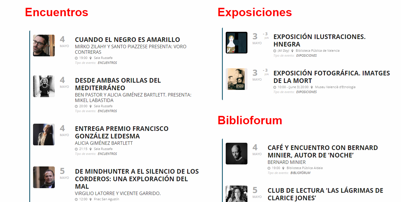 Las novelas negras invaden de nuevo Valencia en mayo 3