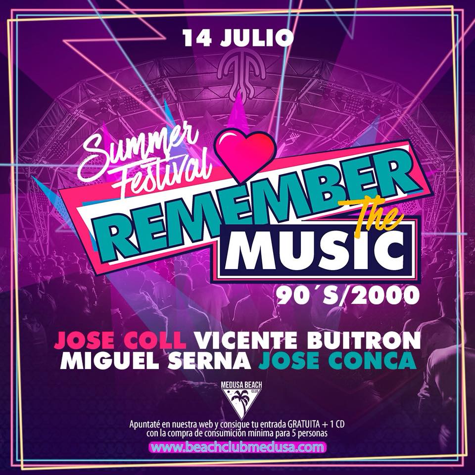 Asistir al ‘Remember the Music’ de Medusa Beach Club